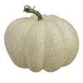 thumbnail image 4 of Set of 2 White and Black Fall Harvest Tabletop Pumpkins 7", 4 of 4