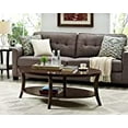 thumbnail image 2 of Roundhill Furniture Table Basse Ovale Contemporaine Perth avec Tablette, Espresso, 2 of 5