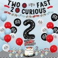 thumbnail image 2 of Two Fast Two Curious Birthday Decorations, Racing Car 2nd Birthday Decoration for Boy Racing Car Theme Banner Garland Cake Topper Number 2 Foil balloon for Boy Race Car Theme Birthday Party, 2 of 6