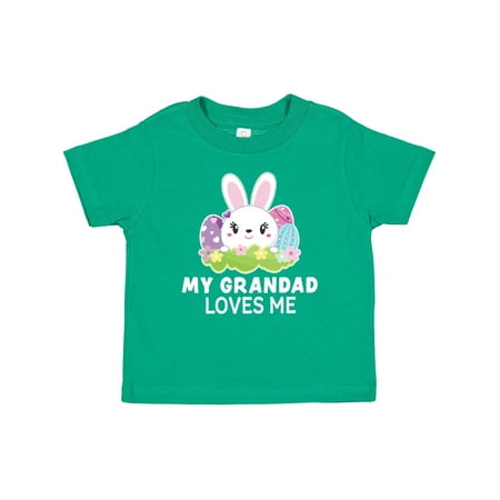 

Inktastic My Grandad Loves Me with Bunny and Easter Eggs Gift Baby Girl T-Shirt