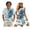 Retro Palm Tree, variant on KUIFORTI Matching Couple Outfits 4-Way Stretch Blue Floral Palm Leaf Husband and Wife Clothing Men’s Hawaiian Shirt for Romantic Date Fashionable Lightweight Quick-dry
