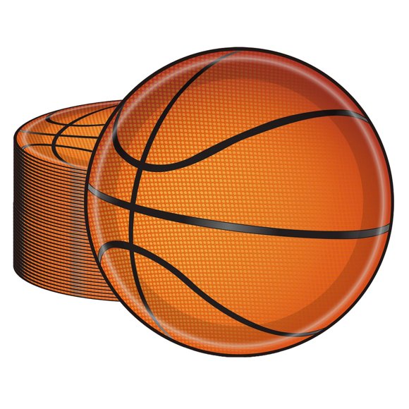 Platos para fiesta Fitoyplak 60 piezas 18 cm diseño de baloncesto