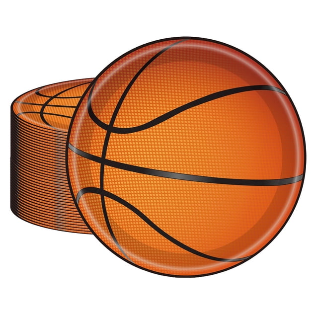 Platos para fiesta Fitoyplak 60 piezas 18 cm diseño de baloncesto