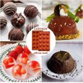 thumbnail image 5 of Pequeños moldes de silicona semiesféricos de 15 cavidades antiadherentes, 2 paquetes de moldes para hornear de silicona de media esfera para hacer gelatina, chocolates y pasteles, 5 of 5