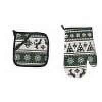 HauiWeiLyai Christmas Oven Mitts And Pot Holders Sets Christmas Knitting Patterns Oven Mitt Non-Slip Oven Mitts And Potholders For Kitchens Baking Barbeque Grilling Microwa