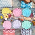 thumbnail image 5 of 60Pcs Pastel Seashell Paper Plates Mermaid Birthday Party Supplies Seashell Shaped Disposable Plates Under the Sea Party Plates for Girl Kids Baby Shower Mermaid Themed Party Decorations, 5 of 7
