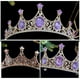 thumbnail image 3 of BRIGHTFUFU Boda Tiara Mujeres Diúdón Corona Boda de boda Corona Corona para cumpleaños, 3 of 7