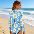 thumbnail image 6 of Cethrio Girls' One Piece Swimwear, Long Sleeve Beach Surfing Summer Kids Bathing Suit Multicolor Size 2-3T, 6 of 6