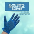 thumbnail image 6 of PSBM 36000 PCS Blue Powder Free Vinyl Gloves Medium Size Beaded Cuff Disposable 5 Mil for Food Service & Light Duty Work, 6 of 7