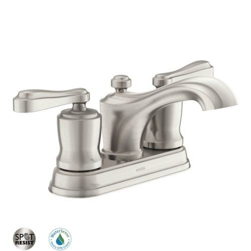 Moen 84340 Centerset Bathroom Faucet with Pop-Up Drain Assembly from the Belhurs