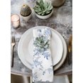 thumbnail image 3 of Cloth Napkins Set of 4 - 20x20 Inches, Blue White Flowers Washable Reusable Table Napkins, Spring Summer Floral Botanical Soft & Absortbent Dining Napkin for Party Wedding Hotel Restaurant, 3 of 8