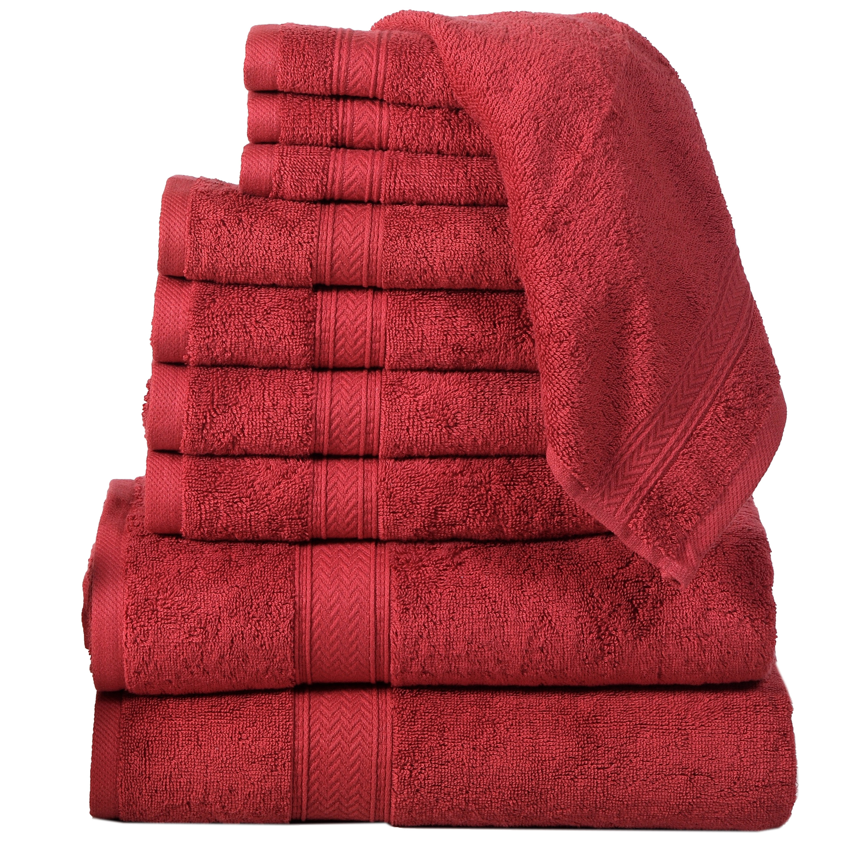 Premium 10 Piece 100 Cotton 600 GSMHotel Quality Bath Towel Set