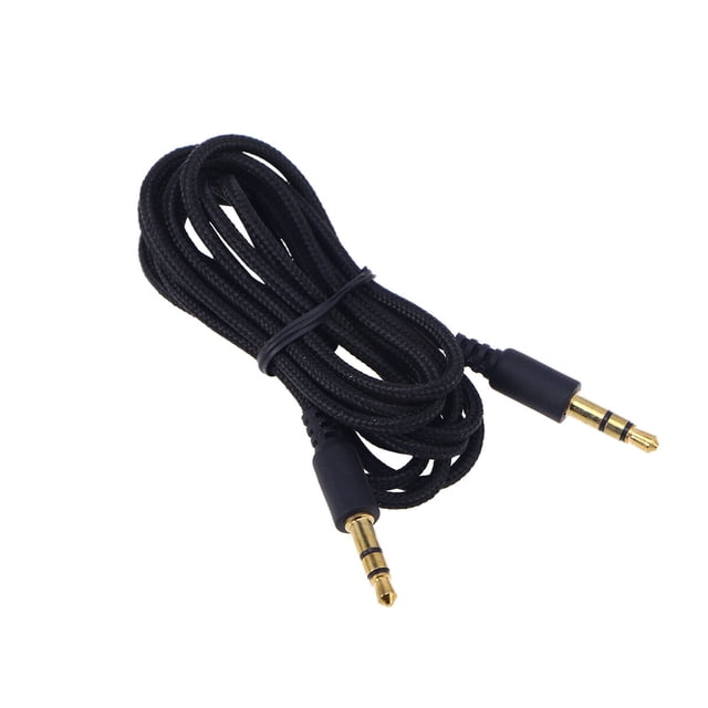 Cable de audio estéreo Troglfold de 1,5 metros (3,5 mm) macho a macho, adaptador de extensión para auriculares, para smartphones y tabletas (negro)