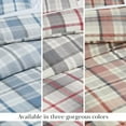 thumbnail image 5 of Southshore Fine Living, Inc. 100% Cotton Duvet Cover King Size, 300 TC Sateen, Highland Check Rust, 5 of 9