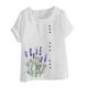 thumbnail image 3 of Xuyuer Womens Linen Tops 2026 Summer Short Sleeve Shirts Loose Crewneck Casual Boho Tops Vintage Embroidered Blouses Loose Short Sleeves, Fashion Blouses for Women, 3 of 5