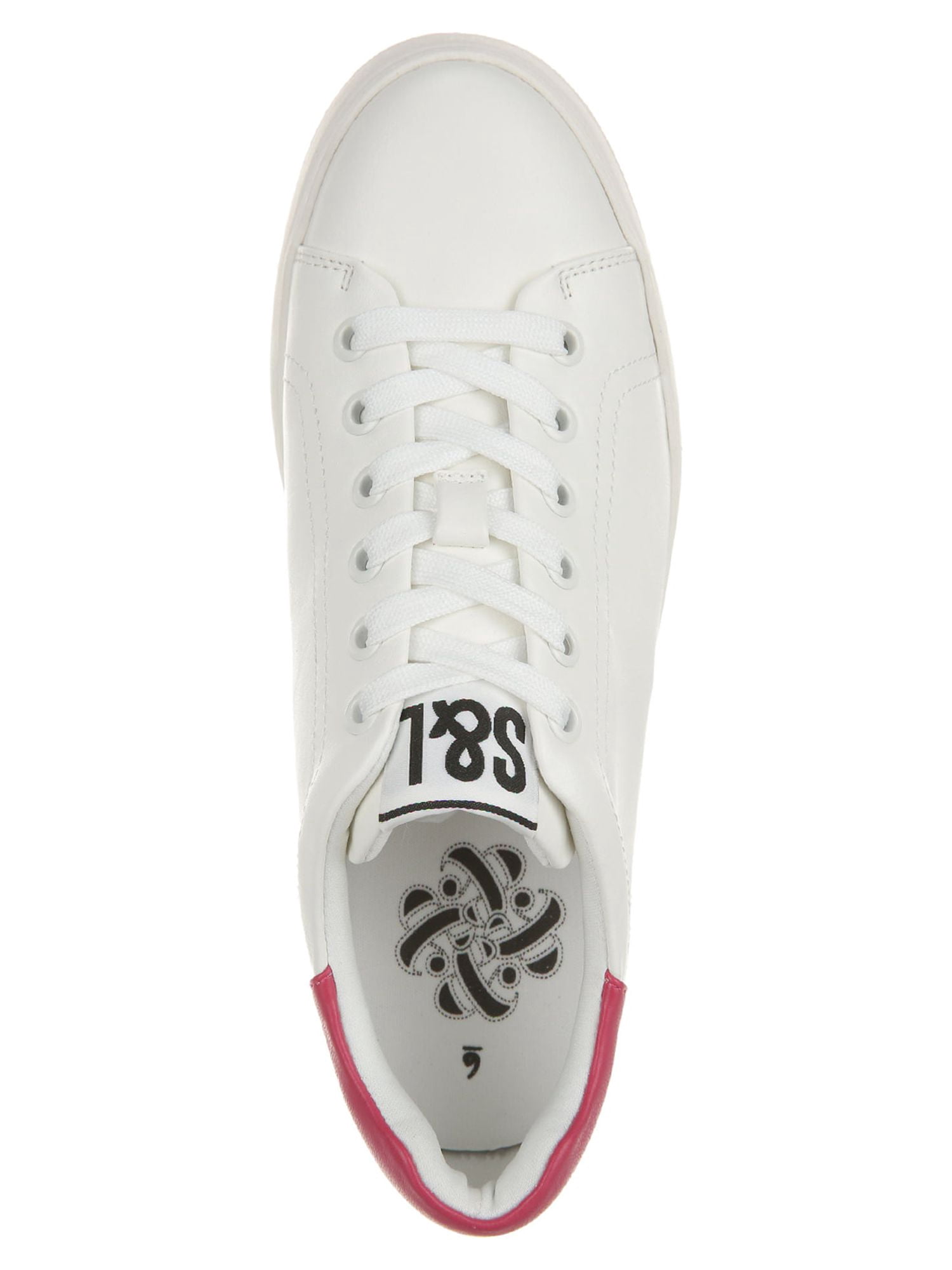 Sam & Libby Women's Jodie Platform Lace Up Sneakers, Closed Toe White, Size 6