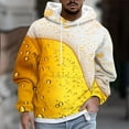 thumbnail image 2 of SGFCWSX Men's Hoodies Pullover Men Graphic Print Fleece Oversized with Drawstring Hood Casual Sweatshirt Yellow Size M, 2 of 5