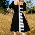 thumbnail image 3 of Piano Keyboard Sleeveless Dress Dresses gala sexy dress, 3 of 6
