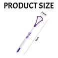 thumbnail image 4 of Limpiador de lengua de silicona de doble cara, raspador utilizable, herramienta de higiene bucal para el cuidado del mal aliento, color morado, 4 of 5