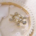 thumbnail image 5 of Cute Turtle Brooch Pin Crystal Rhinestones Green Marine Animals Lovely Lapel Pin Dress Accessories Boutonniere Corsage for Hat Bag Gold Tone Great Gift for Wife Sisters Friends Daily Wear Dating, 5 of 11