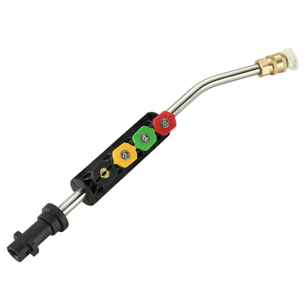 Limpiador de canalones para lavadora a presión de 1/4'' Boquilla para lavadora a presión para agua 58cm kusrkot Varilla de lavado a presión