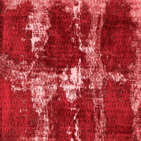 Ahgly Company Indoor Square Persian Red Bohemian Area Rugs, 5' Square