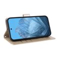 thumbnail image 4 of Compatible with Google Pixel 9 Pro XL Wallet Case with Card Holder & Cash Slot [RFID Blocking],Wallet Wristlet Pressed Butterfly Flower PU Leather Magnetic Flip Folio Cover for Women Men,Gold, 4 of 11