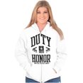 thumbnail image 3 of United States Army Logo Duty Honor Unisex Plus Size Zip Hoodie Brisco Brands 3X, 3 of 5