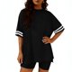 thumbnail image 3 of Eres Más Que una Camisa de Puntuación de Prueba, Blusa de Manga Larga de Ajuste Seco con Pantalones de Cintura Elásticos, 3 of 5