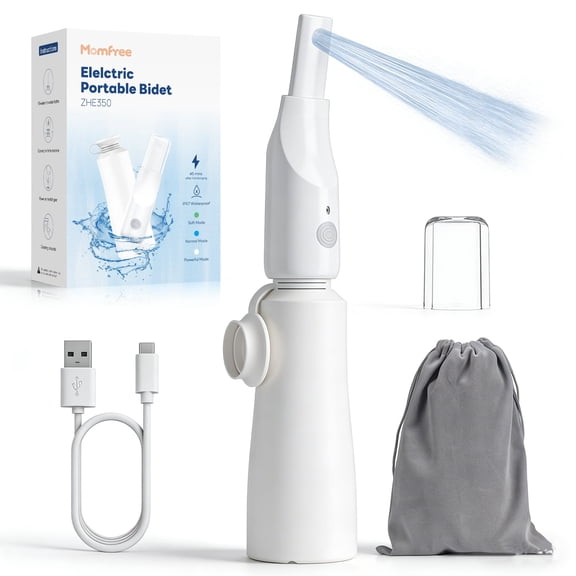 Portable Bidet for Travel, Electric Handheld Bidet Sprayer with 350ml Bottle, 3-Speed Water Spray, USB-C Rechargeable, IPX7 Waterproof for Postpartum & Personal Hygiene