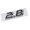 black silver, variant on Car Body Accent Badge 2.8 Raised ABS Trunk Adhesive Back Exterior Number Trim for Clean Replacement Detail