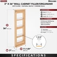 thumbnail image 3 of Rev-A-Shelf Pullout Wall Filler w/ Soft-Close, 36" Height, 432-WFBBSC36-3C, 3 of 13