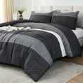 thumbnail image 2 of Black White Grey Twin XL Comforter Set - 2 Piece Lightweight Bedding Set with All Season Down Alternative Comforter for Twin Extra Long Size, 2 of 8