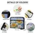 thumbnail image 3 of Accordion File Organizer with Zip Closure 13 Pockets Expanding File Folder Letter A4 Paper Document Organizer for Home Office Sunflowers and Daisies, 3 of 7