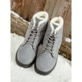 thumbnail image 6 of Sexy Dance Women Boots Ankle Platform Warm Suede Snow Boots Winter Lace Up Flat Booties Comfortable Shoes, 6 of 6
