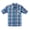BLUE/NAVY, variant on Boy's Cotton Plaid Roll Up Sleeve Casual Shirts Green/Navy 13/14