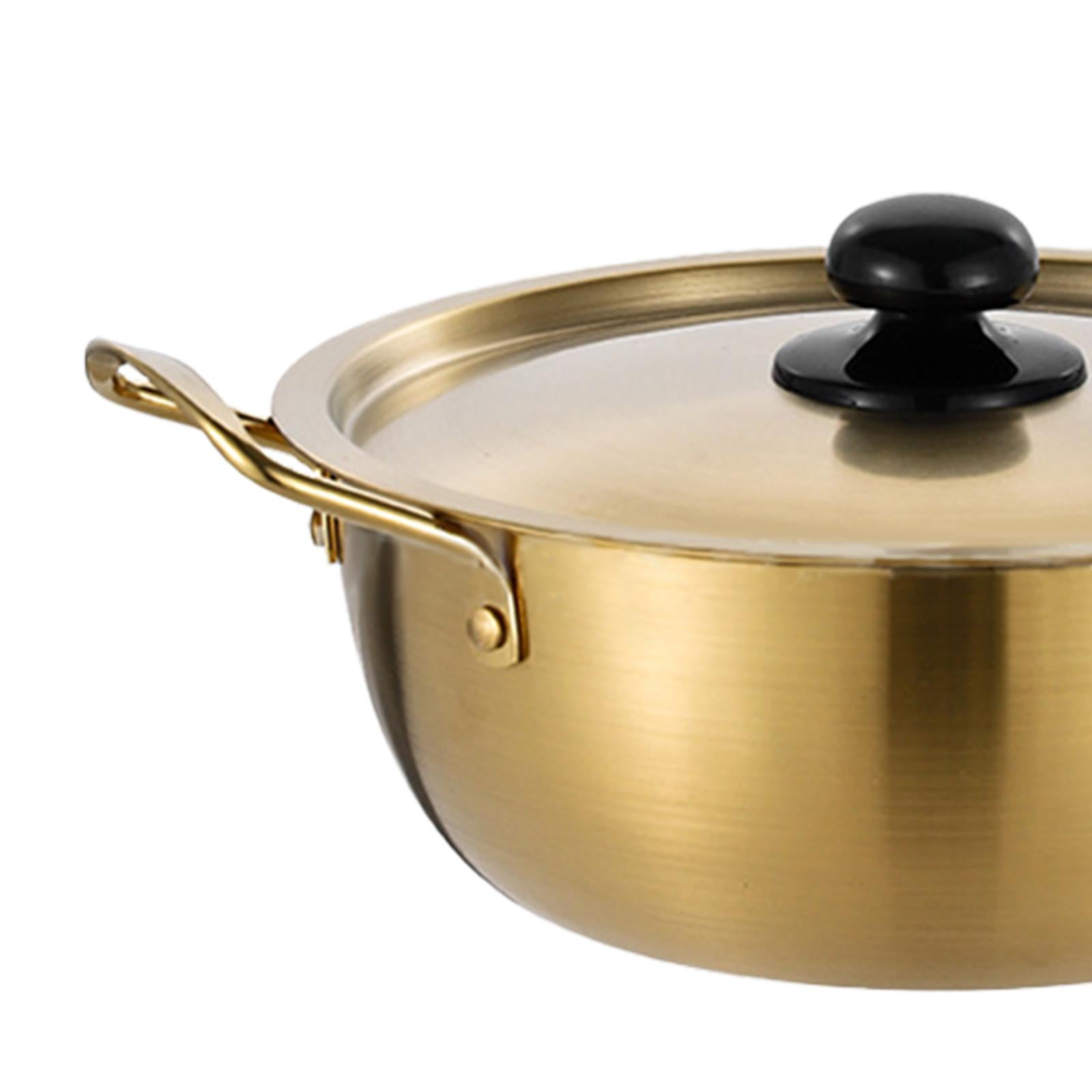 Tongina Korean Ramen Cooking Pot, Seafood Pot, Fast Heating, Korean Instant Noodle Pot, Kimchi Soup Pot for Camping Noodles, Ramyun Eggs 20cm