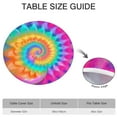 thumbnail image 6 of Colorful Tie Dye Mandala Pattern Round Fitted Tablecloth with Elastic Edge,Dining Table Cover Waterproof,Outdoor Round Tablecloth for Camping,Dining,Indoor and Outdoor, 6 of 7
