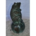 thumbnail image 4 of Nifao Frog Outdoor Fountain Statue, Bronze Garden Water Feature with Green Patina Finish for Patio & Garden – Garden Outdoor Decor Sculpture, 6"L x 6"W x 14"H, 4 of 9