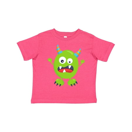

Inktastic Cute Monster Green Monster Funny Monster Horns Gift Toddler Boy or Toddler Girl T-Shirt