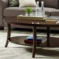 thumbnail image 4 of Roundhill Furniture Table Basse Ovale Contemporaine Perth avec Tablette, Espresso, 4 of 5