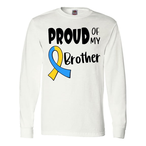 Inktastic Proud of my Brother Down Syndrome Awareness Long Sleeve T-Shirt