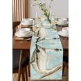 thumbnail image 2 of Hokiten Table Runners 72 Inches Long Dress Scarves, Vintage Nautical Coastal Farmhouse Kitchen/Dining Table Runner, Coffee Tablerunners, Summer Bird Ocean Wave 13x72 Inch, 2 of 7