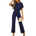 thumbnail image 1 of Coloody Combinaison à Col Rond pour Femmes, Unie, Grande Taille, 1 of 5