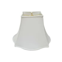 Royal Designs Flare Bottom Outside Square Bell Lamp Shade, White, 8" x 14" x 11"