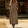 thumbnail image 7 of Nuoqisi Women's 3/4 Sleeve Dress V Neck Tiered Loose Fit Maxi Causal Dresses with Pockets Long Summer Dress, 7 of 7