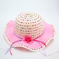 thumbnail image 4 of Sombrero para niños, primavera, verano, para exteriores, parasol, protector solar, sombrero de paja transpirable, lindo y dulce sombrero para el sol para niña, sombrero fresco para bebé, 4 of 5