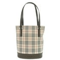 thumbnail image 1 of Pre-Owned Burberry Nova Check Cotton Beige Brown Tote Bag Handbag... (Good), 1 of 8