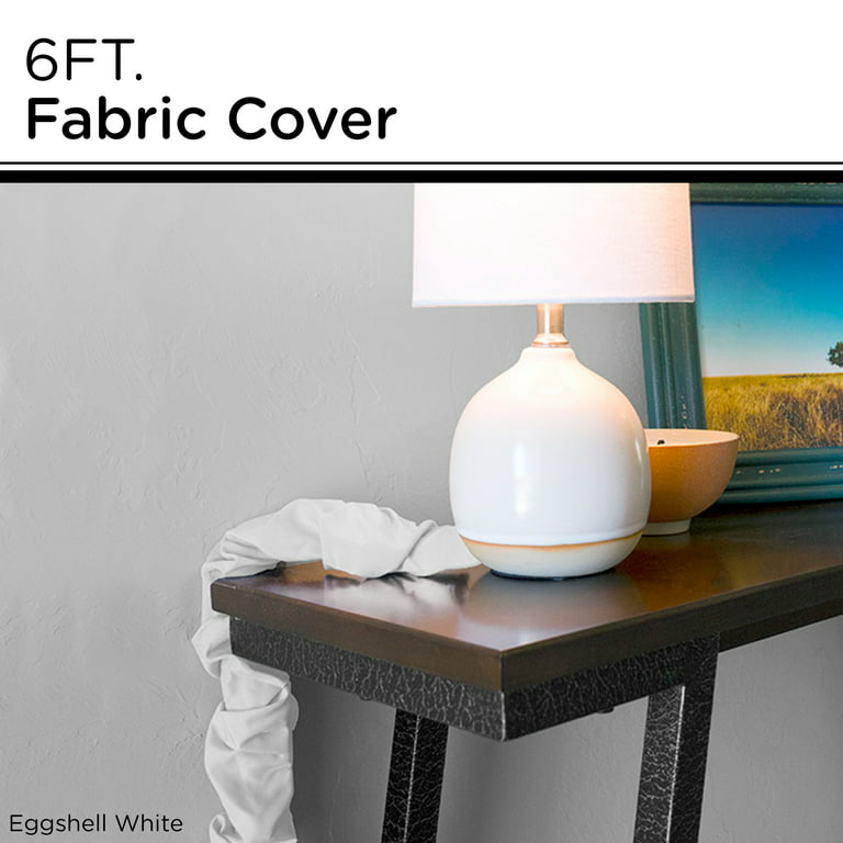 Cordinate Fabric Cord Cover (Eggshell White) - 40723 
