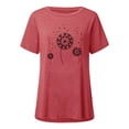 thumbnail image 3 of WISEFIN Women Casual Short Sleeve Round Neck Floral Print T-Shirt Blouse Tunic Tops Plus Size S-5XL, 3 of 3